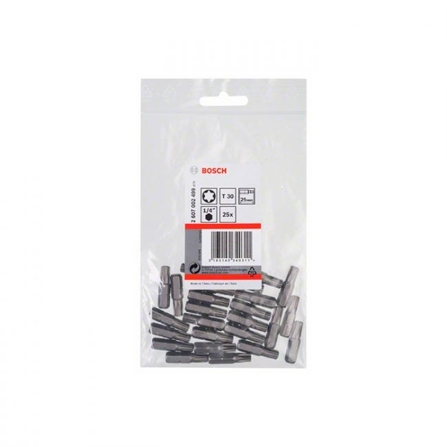 Бита Bosch Extra Hard Torx T30 25 мм (25 шт.) (2607002499)