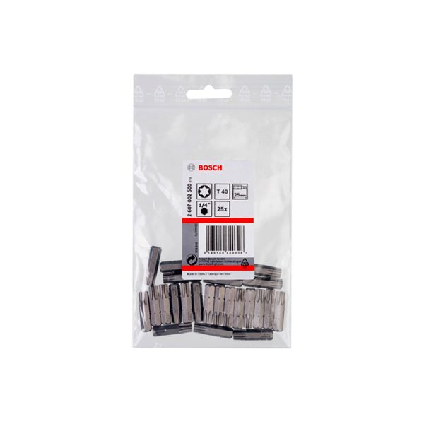 Бита Bosch TORX T40XHx25 мм (25 шт.) (2607002500)