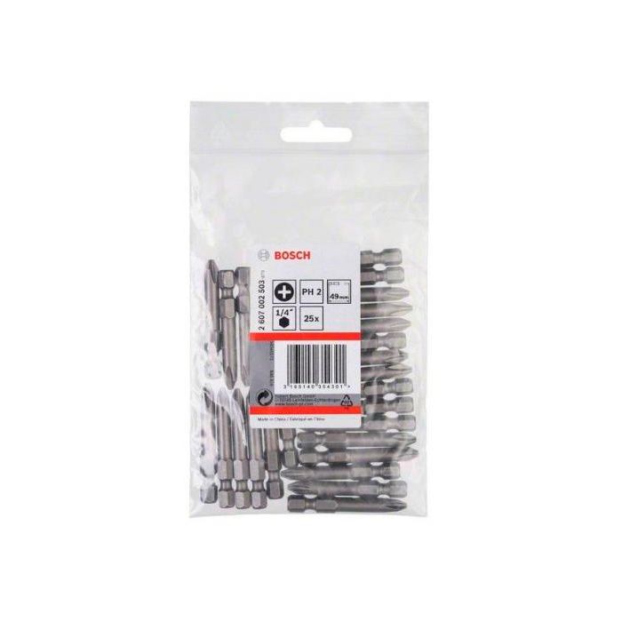 Бита Bosch Extra Hard PH3 49 мм (25 шт.) (2607002504)
