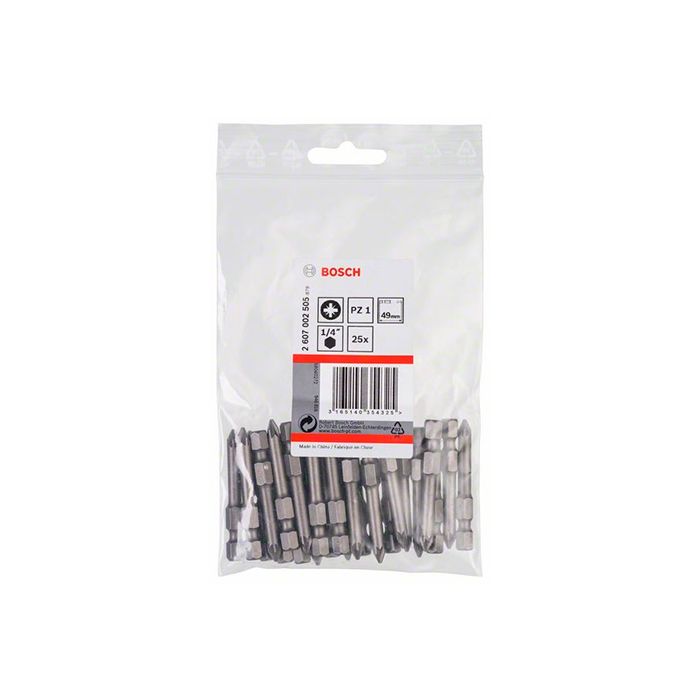 Бита Bosch Extra Hard PZ1 49 мм (25 шт.) (2607002505)
