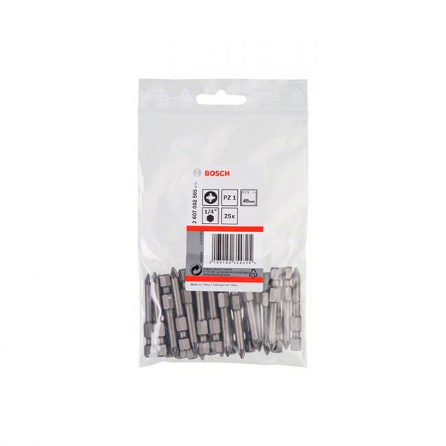 Бита Bosch Extra Hard PZ1 49 мм (25 шт.) (2607002505)
