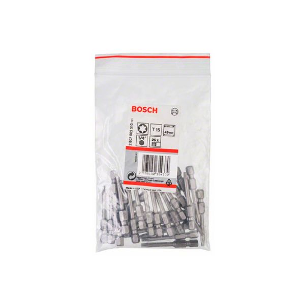 Бита Bosch Extra Hard T15 49 мм (25 шт.) (2607002510)