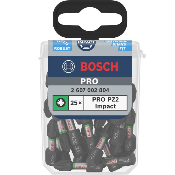 Біта Bosch Impact Control 25 мм PZ2 TicTac, 25 шт (2607002804)
