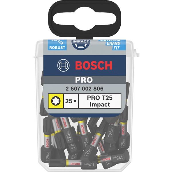 Біта Bosch Impact Control 25 мм T25 TicTac, 25 шт (2607002806)