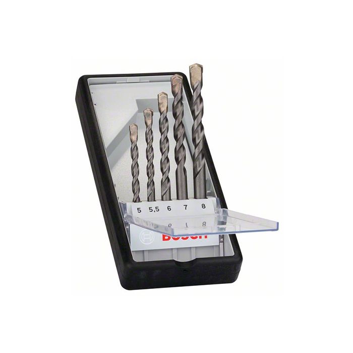 Набор сверл по бетону Bosch Robust Line Silver Percussion (5 шт.) (2607010526)