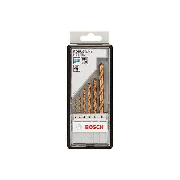 Набір свердел по металу Bosch HSS-TiN Robust Line (6 шт.) (2607010530)