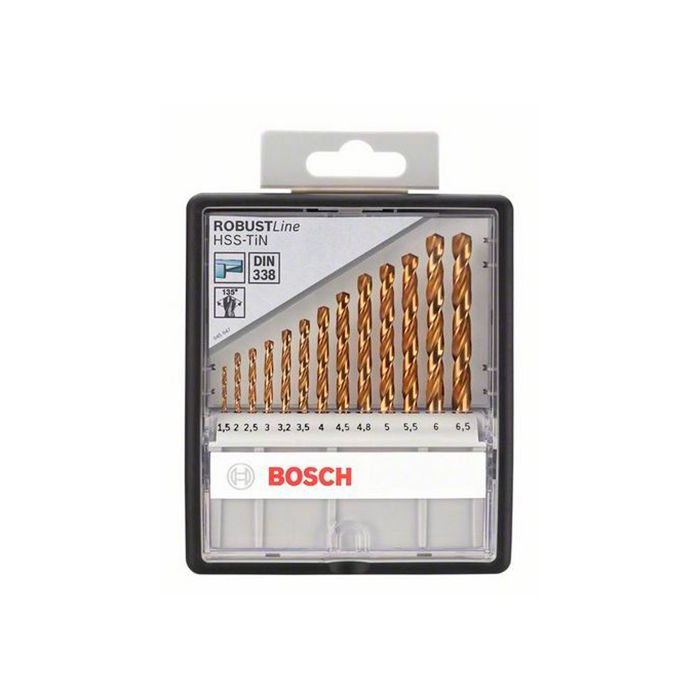 Набор сверл по металлу Bosch HSS-TiN Robust Line (13 шт.) (2607010539)