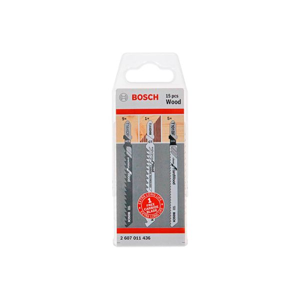 Набор пильных полотен по дереву Bosch 2607011436, 15 шт (2607011436)