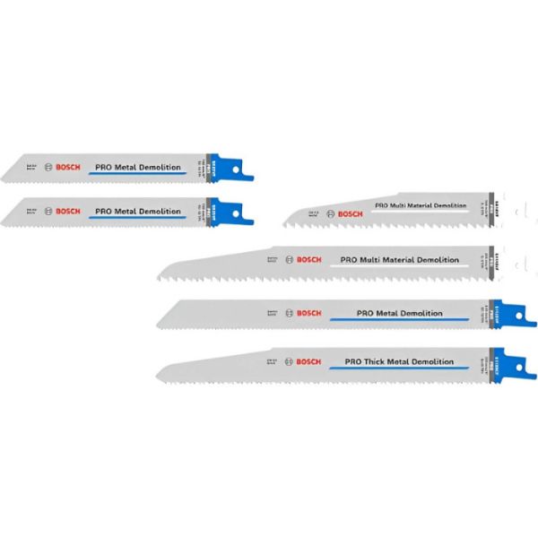 Набір пиляльних полотен Bosch PRO Demolition Blade Set 150-225 мм, 6 шт (2607011820)