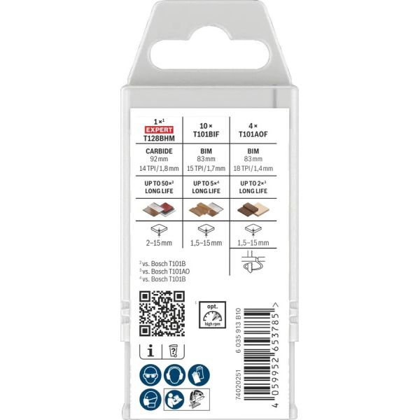 Набір пиляльних полотен Bosch Pro Laminate Set, 15 шт (2607011947)