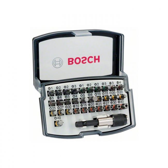 Набор бит с цветовой кодировкой Bosch Extra Hard (32 шт.) (2607017319)