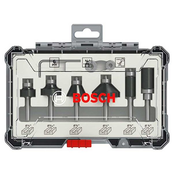 Набір кромкових фрез Bosch 1/4" 6 шт (2607017470)