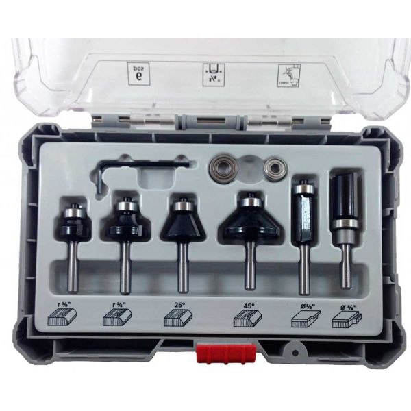 Набір кромкових фрез Bosch 1/4" 6 шт (2607017470)