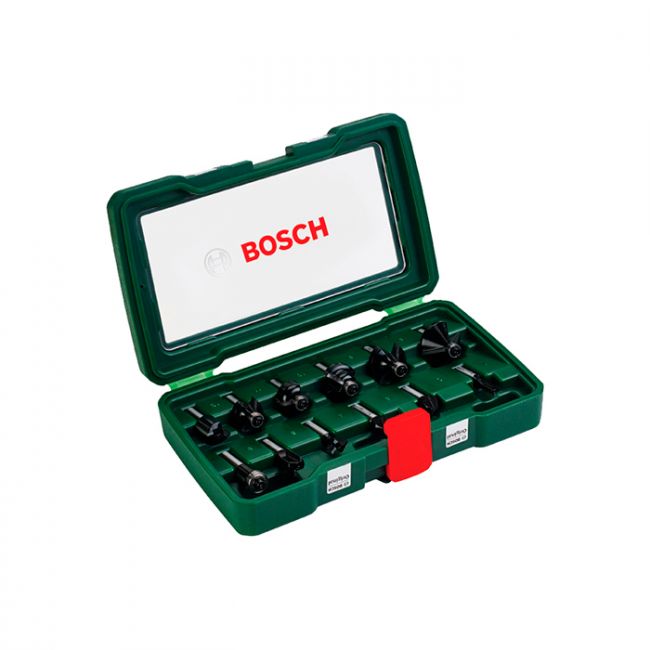 Набор твердосплавных фрез Bosch Promoline 8 мм, 12 шт. (2607019466)