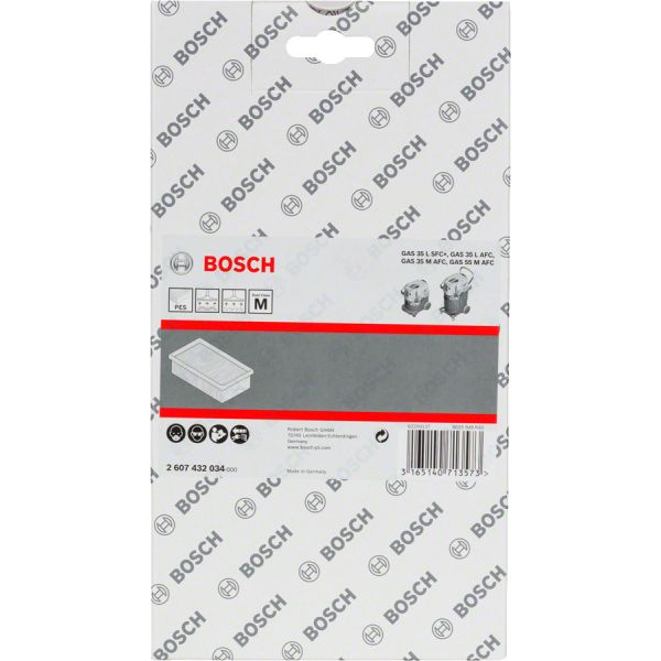 Плоский складчастий фільтр Bosch для GAS 35-55 (2607432034)