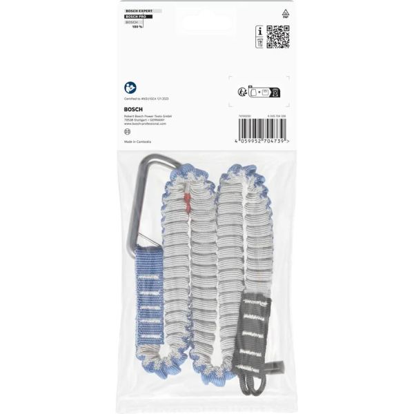 Страхувальний шнур для інструменту Bosch PRO Lanyard light з карабіном і петлею з круглого шнура, 6 кг (2607990161)