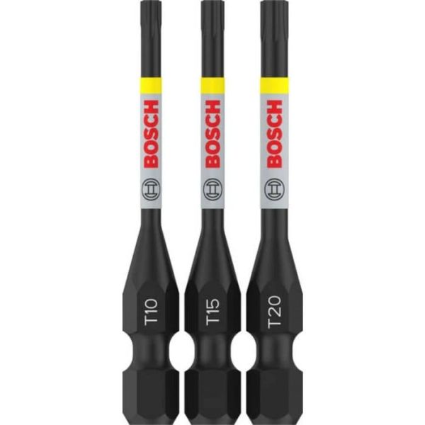 Набір ударних біт Bosch PRO T Impact T10, T15, T20, 55 мм, 3 шт (2608521U54)