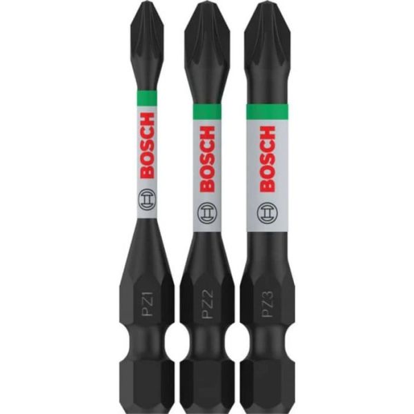 Набір ударних біт Bosch PRO Impact PZ 55 мм, 3 шт (2608521U57)