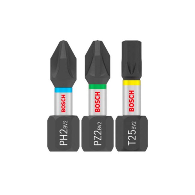 Набір BOSCH комбінованих насадок, PH2(x5); PZ2(x5); T20(x5); T25(x5); T30(x5), 25 мм, 25 шт (2608521U63)