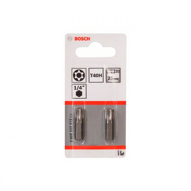 Бита Bosch Extra Hard T40Hx25 мм (2 шт.) (2608522015)