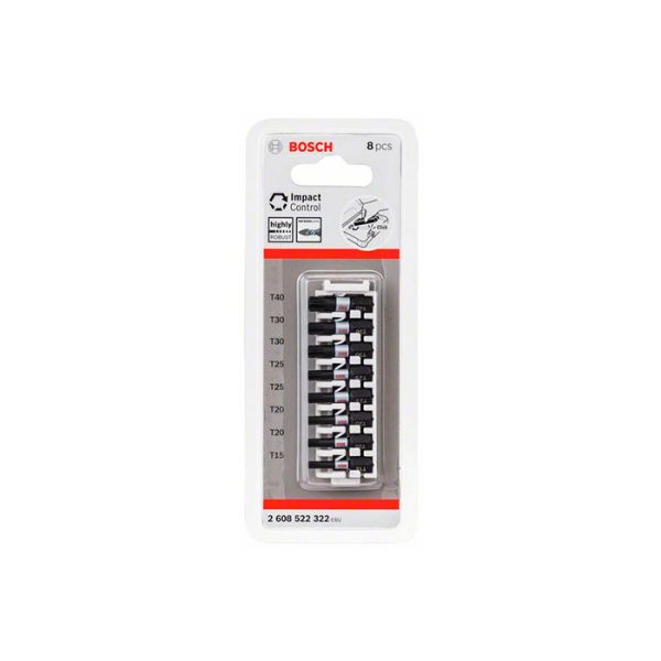 Набор ударных бит Bosch Impact Control 1/4" 25 мм (8 шт.) (2608522322)