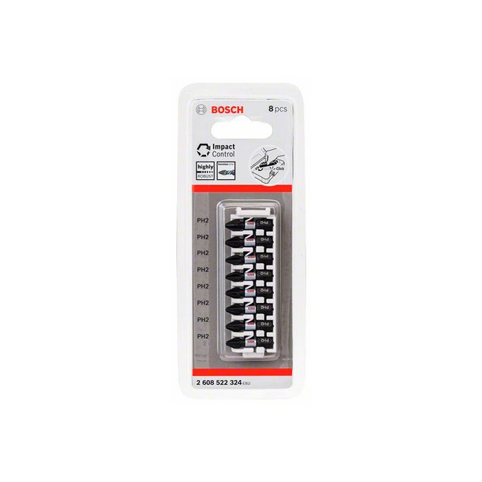 Бита ударная Bosch Impact Control PH2 25 мм (8 шт.) (2608522324)