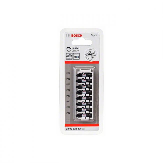 Бита ударная Bosch Impact Control PZ2 25 мм (8 шт.) (2608522325)