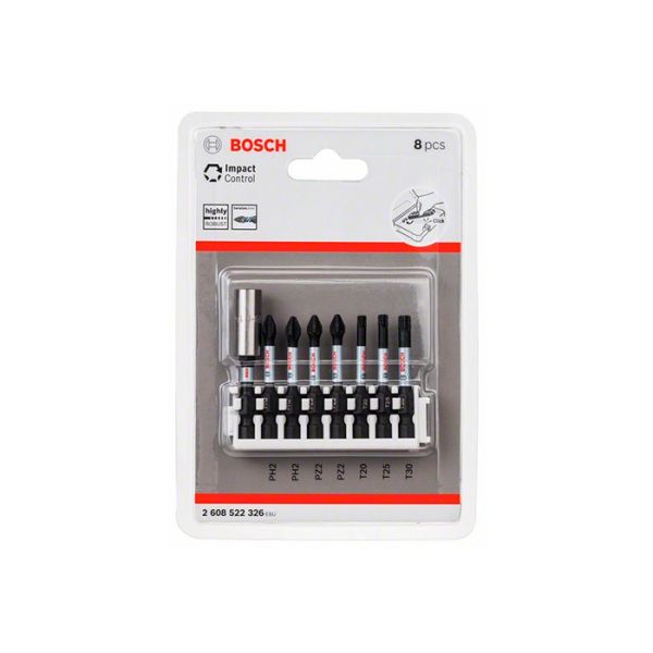 Набор ударных бит Bosch Impact Control 1/4" 50 мм (8 шт.) (2608522326)