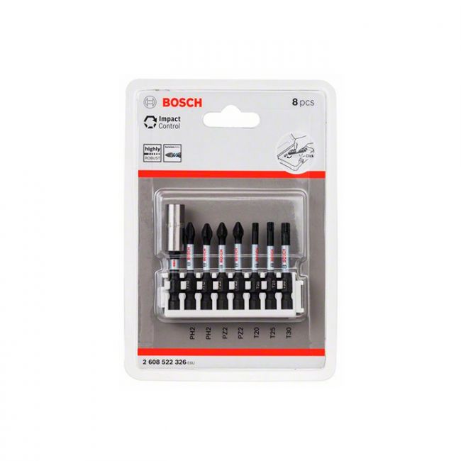 Набор ударных бит Bosch Impact Control 1/4" 50 мм (8 шт.) (2608522326)