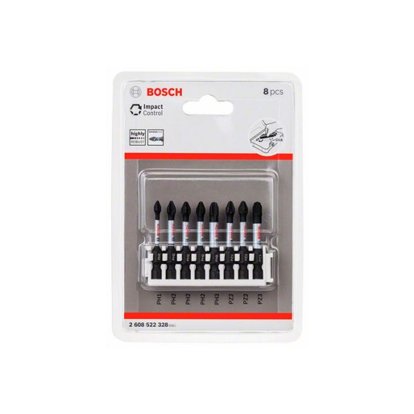 Набор ударных бит Bosch Impact Control 1/4" 50 мм (8 шт.) (2608522328)