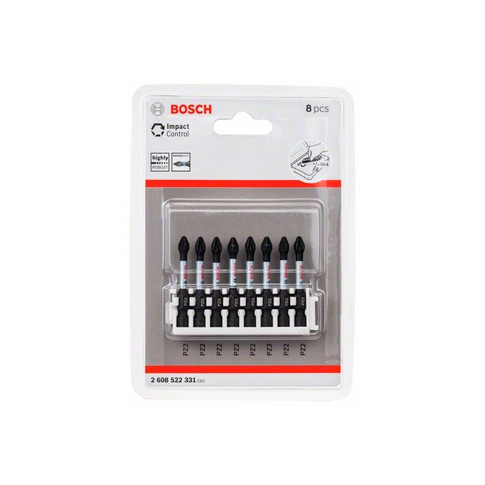 Бита ударная Bosch Impact Control PZ2 50 мм (8 шт.) (2608522331)