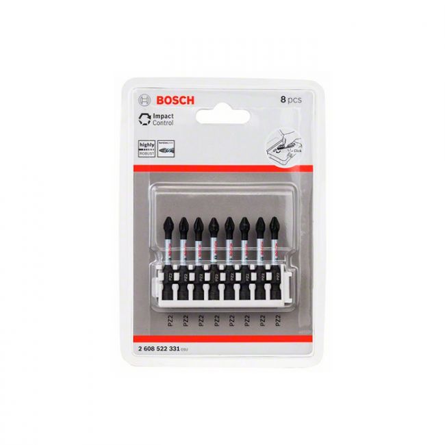 Бита ударная Bosch Impact Control PZ2 50 мм (8 шт.) (2608522331)