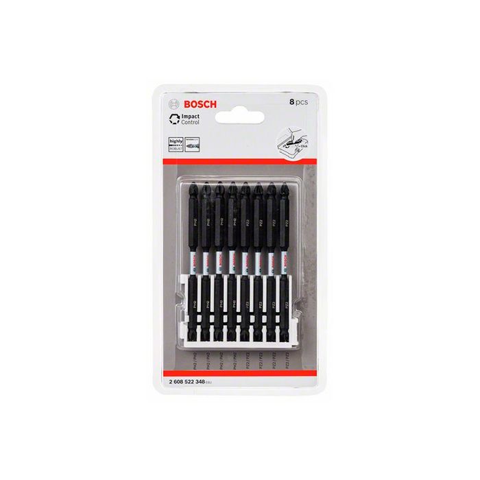Набор двусторонних ударных бит Bosch Impact Control 1/4" 110 мм (8 шт.) (2608522348)