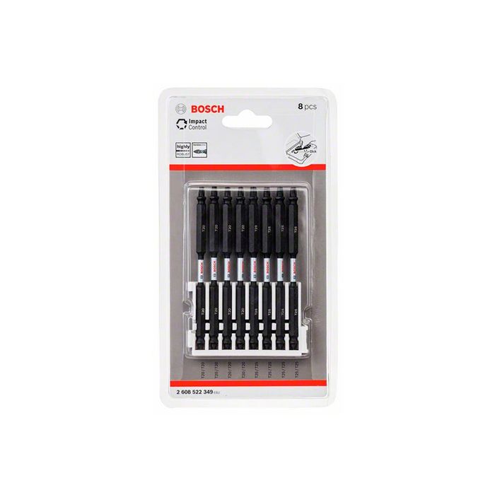 Набор двусторонних ударных бит Bosch Impact Control 1/4" 110 мм (8 шт.) (2608522349)