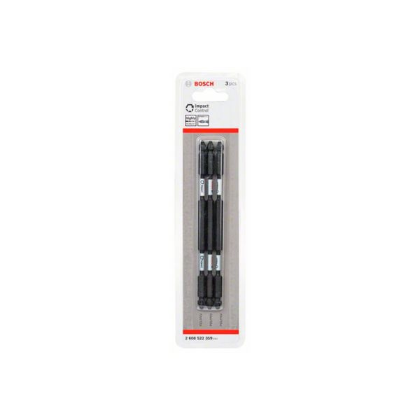 Бита двухсторонняя ударная Bosch Impact Control 1/4", PZ2/PZ2x150 мм (3 шт.) (2608522359)
