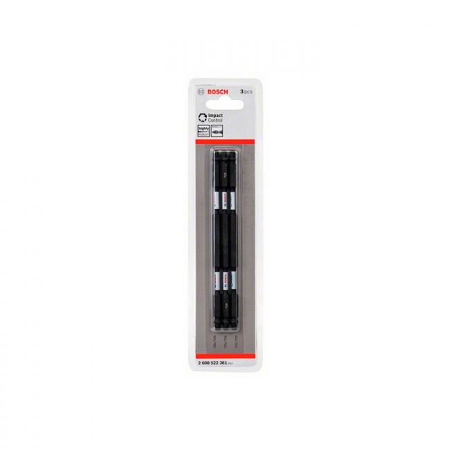 Бита ударная двухсторонняя Bosch Impact Control T25x150 мм (3 шт.) (2608522361)
