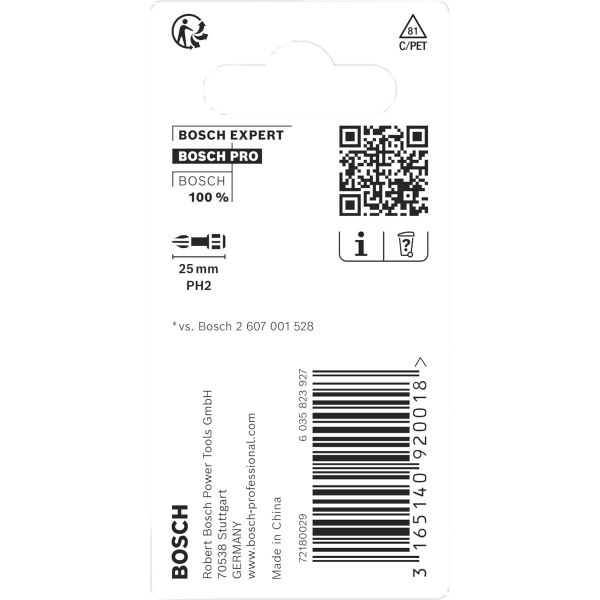 Біти Bosch Pro Phillips Impact PH2, 25 мм, 2 шт (2608522403)