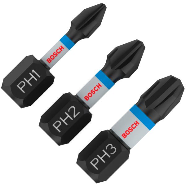 Набір біт Bosch Pro Phillips Impact Set PH1/2/3, 25 мм, 3 шт (2608522470)