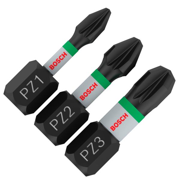 Набір біт Bosch Pro Pozidriv Impact Set PZ1/2/3, 25 мм, 3 шт (2608522471)
