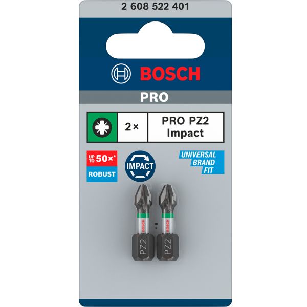Ударна біта Bosch Impact Control T20, 25 мм, 2 шт (2608522474)
