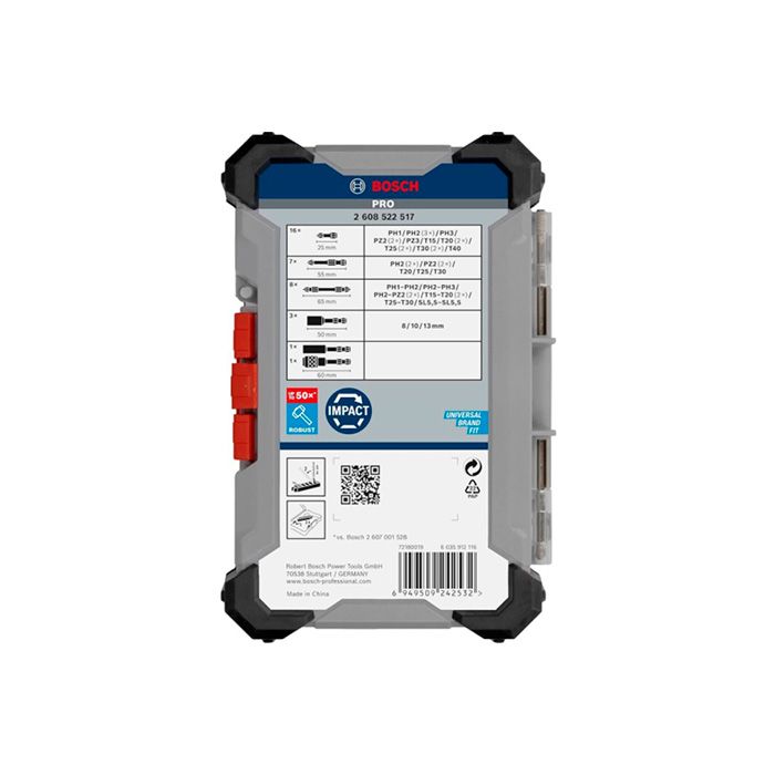 Набір біт Bosch PRO Impact Set з тримачами, 36 шт (2608522517)