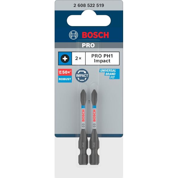 Біти Bosch Pro Phillips Impact PH1, 55 мм, 2 шт (2608522519)