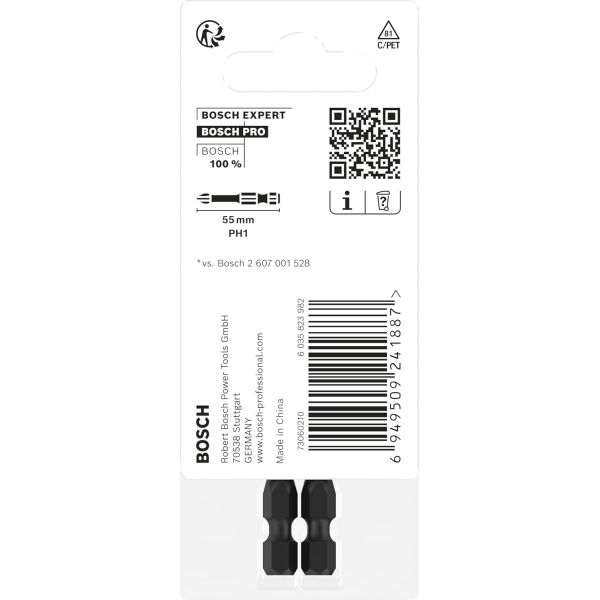 Біти Bosch Pro Phillips Impact PH1, 55 мм, 2 шт (2608522519)