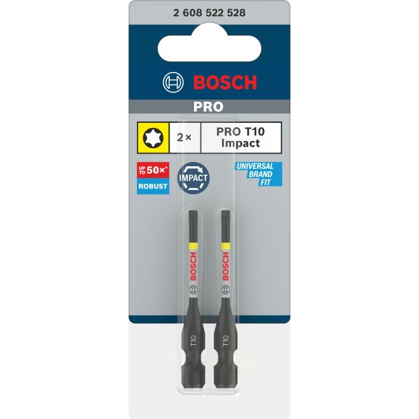 Ударна біта Bosch Pro Torx Impact T10, 55 мм, 2 шт (2608522528)