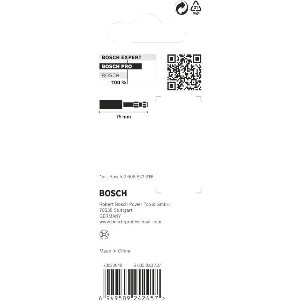 Тримач біт Bosch Pro Standard Bit Holder Impact, 75 мм (2608522559)