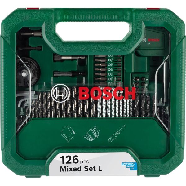 Набір приладдя Bosch Mixed Set L в кейсі, 126 шт (2608522568)