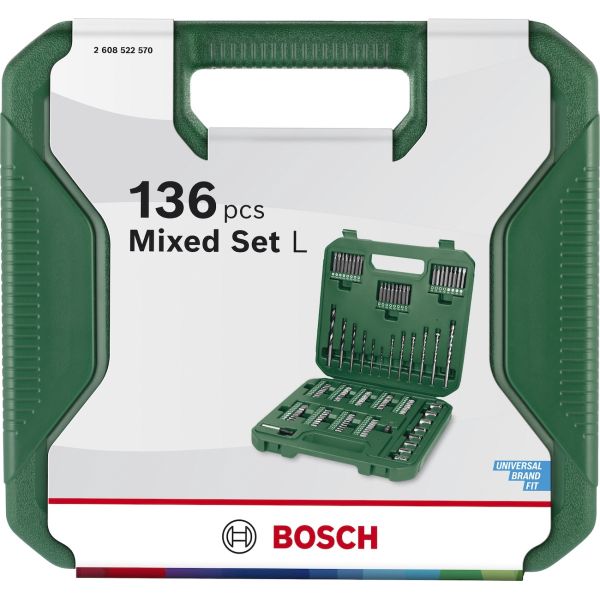 Набір приладдя Bosch Mixed Set L в кейсе, 136 шт (2608522570)