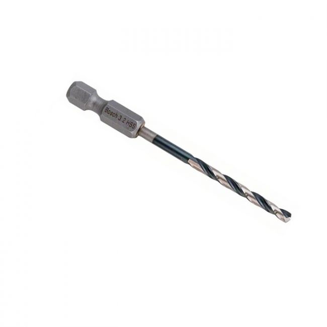 Сверло по металлу спиральное с шестигранным хвостовиком Bosch Impact Control 3.2x75 мм (2608577049)