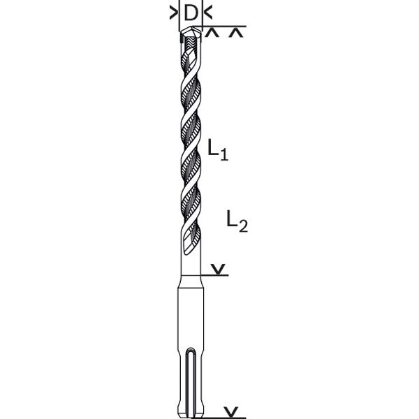 Набір бурів Bosch SDS-Plus-1 5/6,5/8/10/12x160 мм (2608579121)