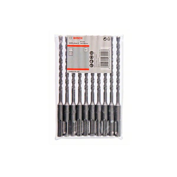 Бур Bosch SDS-Plus-1 6x160мм (10шт) (2608579122)